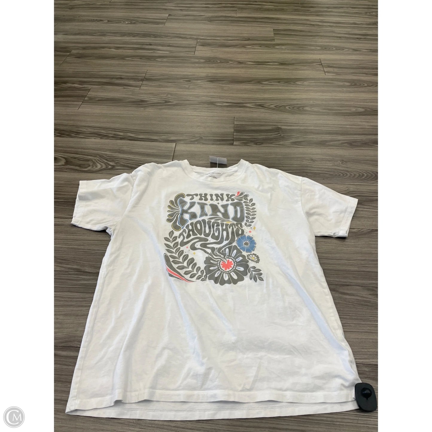 Top Short Sleeve By American Eagle In White, Size: M