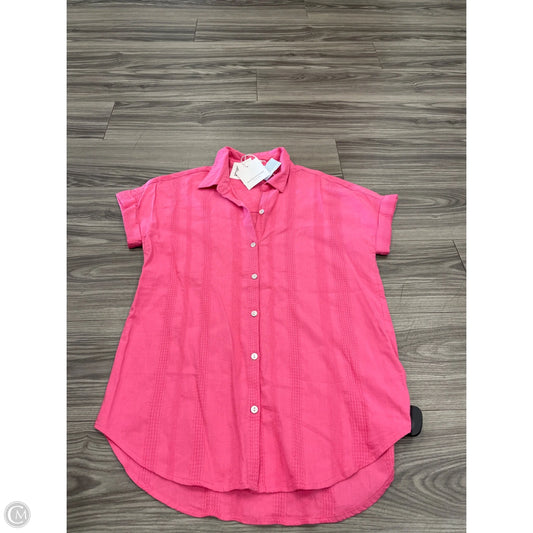 Top Short Sleeve By Beachlunchlounge In Pink, Size: S