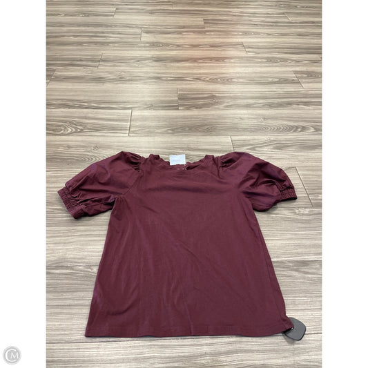 Top Short Sleeve By Loft In Red, Size: S