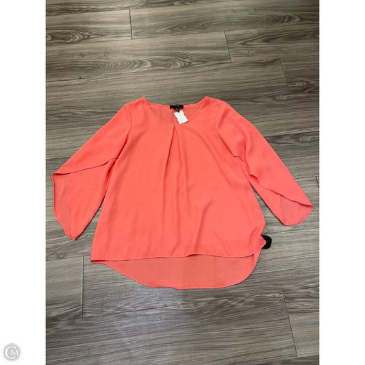 Blouse Long Sleeve By Bcx In Peach, Size: M