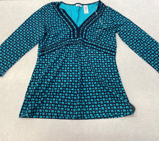 Top 3/4 Sleeve By Liz And Co In Blue, Size: M