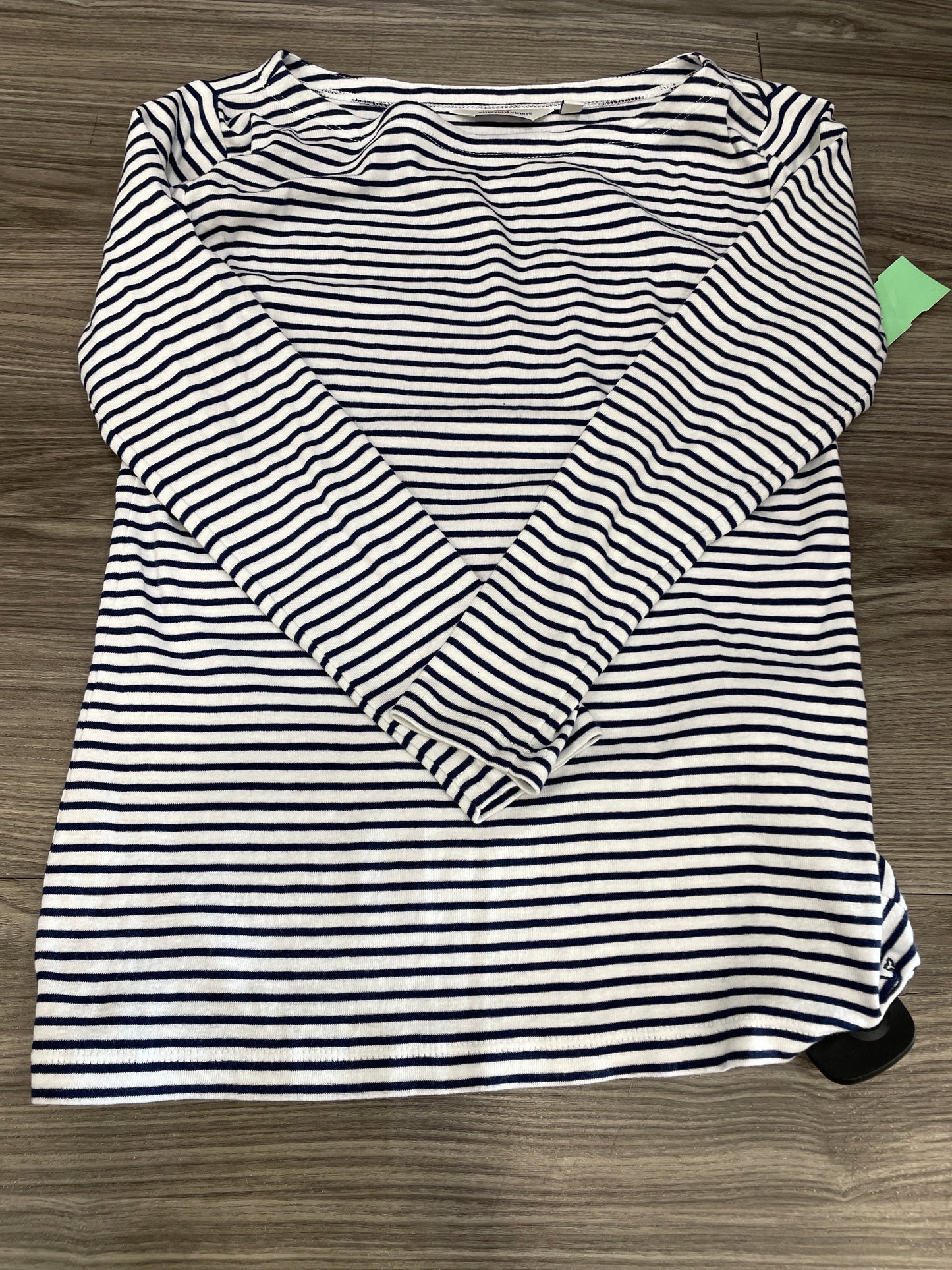 Top 3/4 Sleeve By Vineyard Vines In Blue & White, Size: S