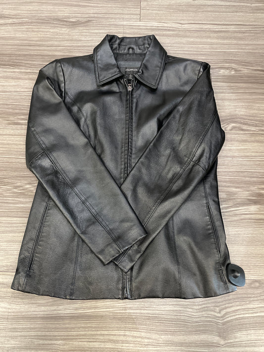 Jacket Leather By Colebrook In Black, Size: S