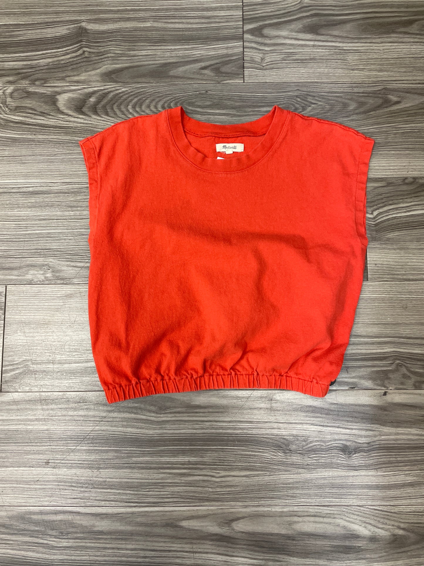 Top Short Sleeve By Madewell In Orange, Size: S