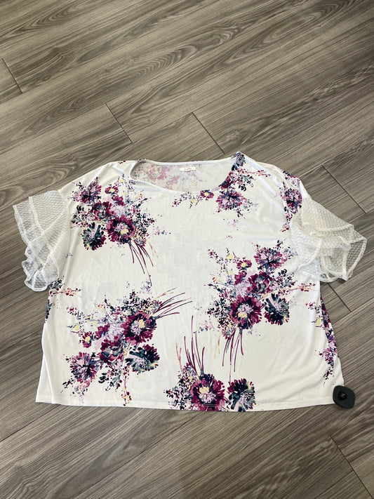 Blouse Short Sleeve By Maurices In Floral Print, Size: 2x