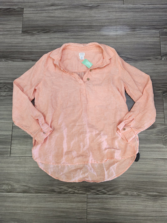 Top Long Sleeve By Sigrid Olsen In Pink, Size: M
