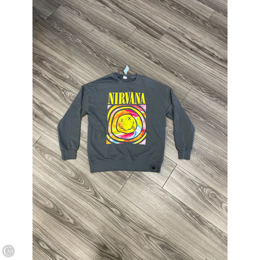 Sweatshirt Crewneck By Clothes Mentor In Grey, Size: L