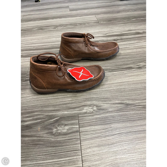 Boots Ankle Flats By Clothes Mentor In Brown, Size: 8.5
