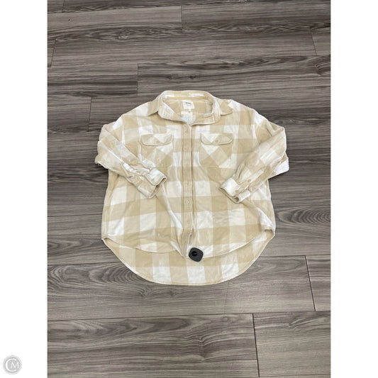 Jacket Shirt By Aerie In Plaid Pattern, Size: M