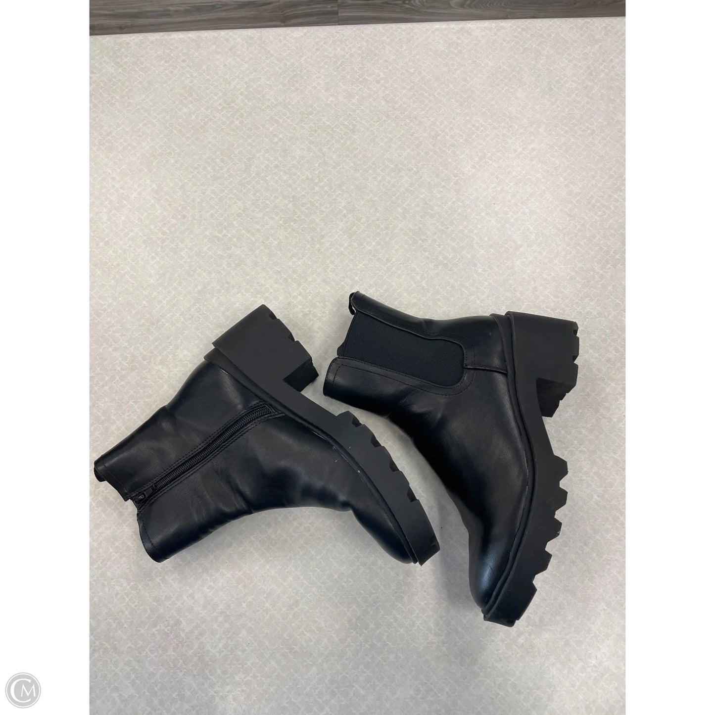 Boots Ankle Heels By Time And Tru In Black, Size: 7