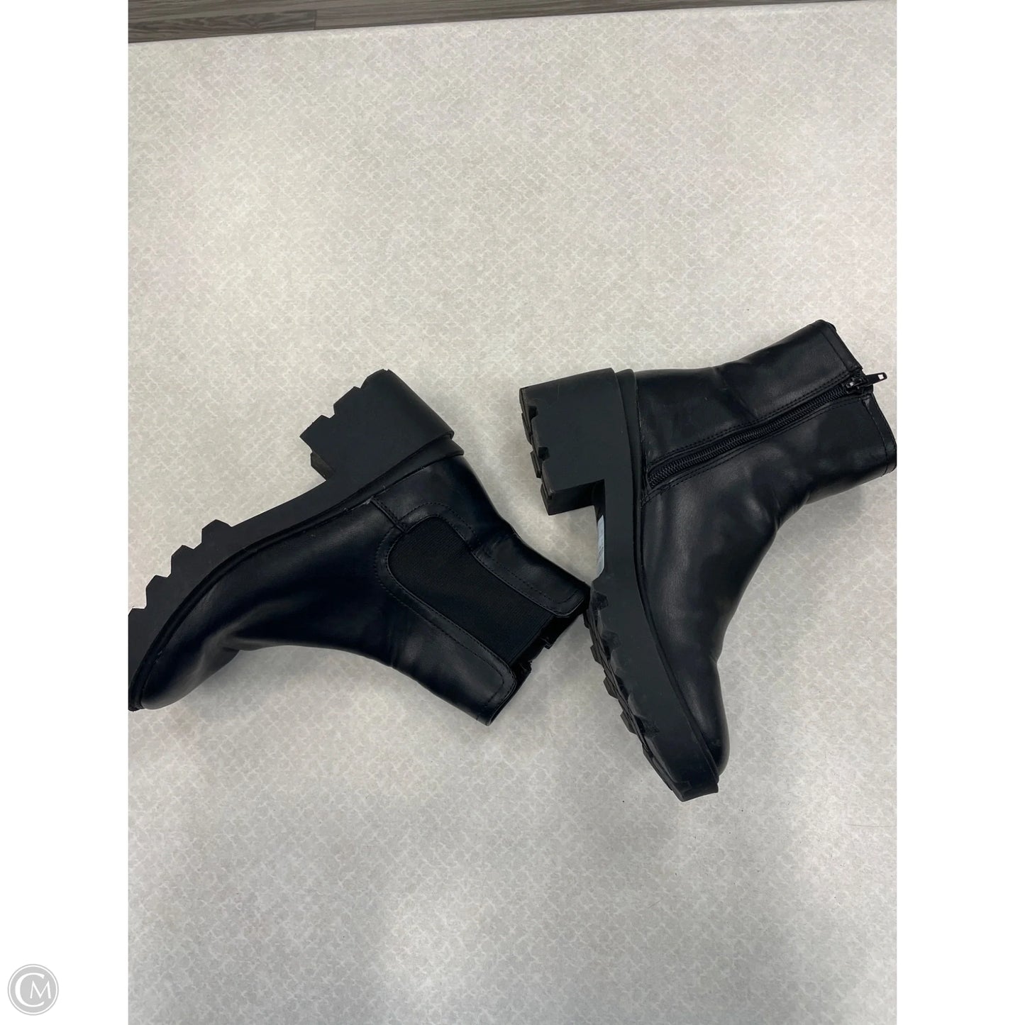 Boots Ankle Heels By Time And Tru In Black, Size: 7