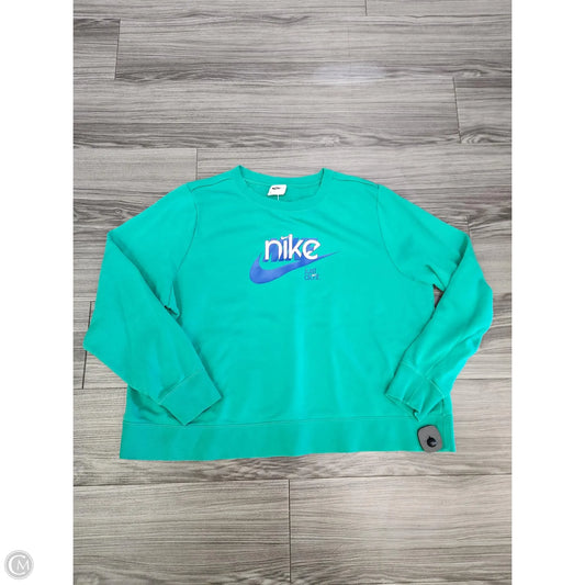 Athletic Sweatshirt Crewneck By Nike In Green, Size: Xl
