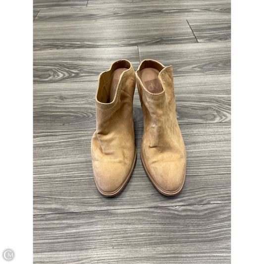 Boots Ankle Heels By Dv In Tan, Size: 8