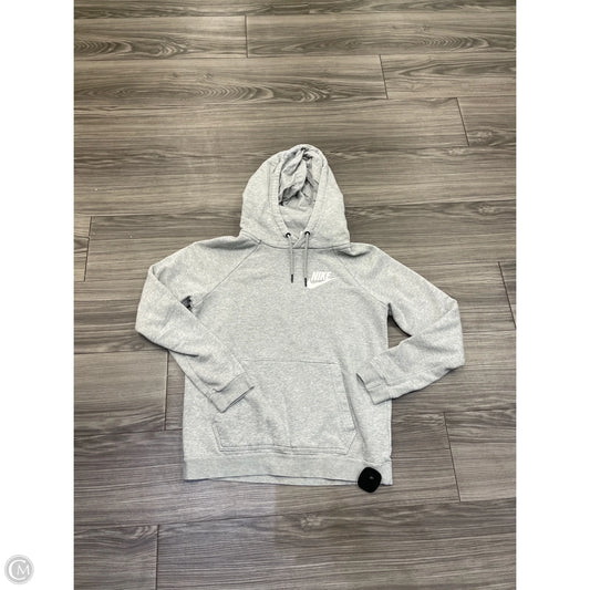 Sweatshirt Hoodie By Nike In Grey, Size: S