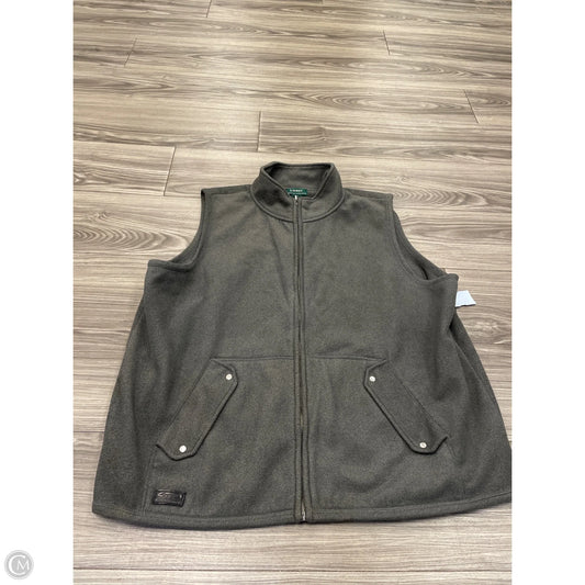 Vest Fleece By Lauren By Ralph Lauren In Grey, Size: 2x