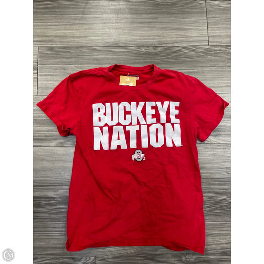 Athletic Top Short Sleeve By Cmc In Red, Size: M