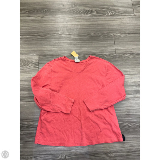 Top Long Sleeve Basic By L.l. Bean In Pink, Size: 2x