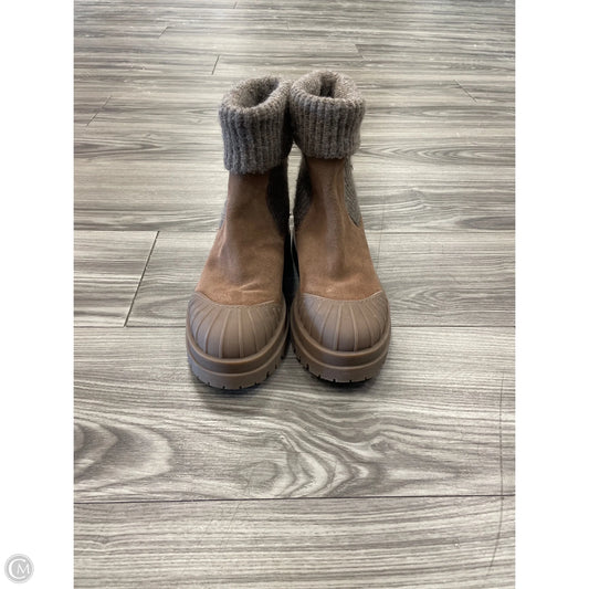 Boots Ankle Heels By Sam Edelman In Brown, Size: 5.5
