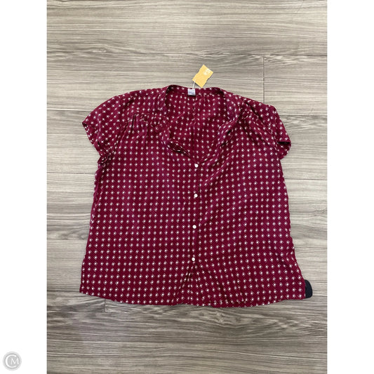 Top Short Sleeve By Old Navy In Polkadot Pattern, Size: M