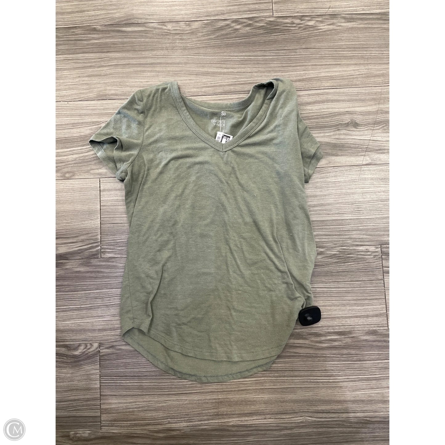 Top Short Sleeve Basic By So In Green, Size: M