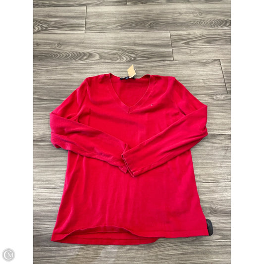 Top Long Sleeve Basic By Tommy Hilfiger In Red, Size: L