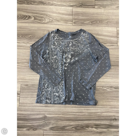 Top Long Sleeve By Sonoma In Grey, Size: Xl