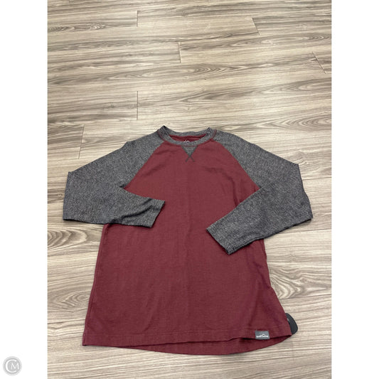 Top Long Sleeve By Eddie Bauer In Maroon, Size: M