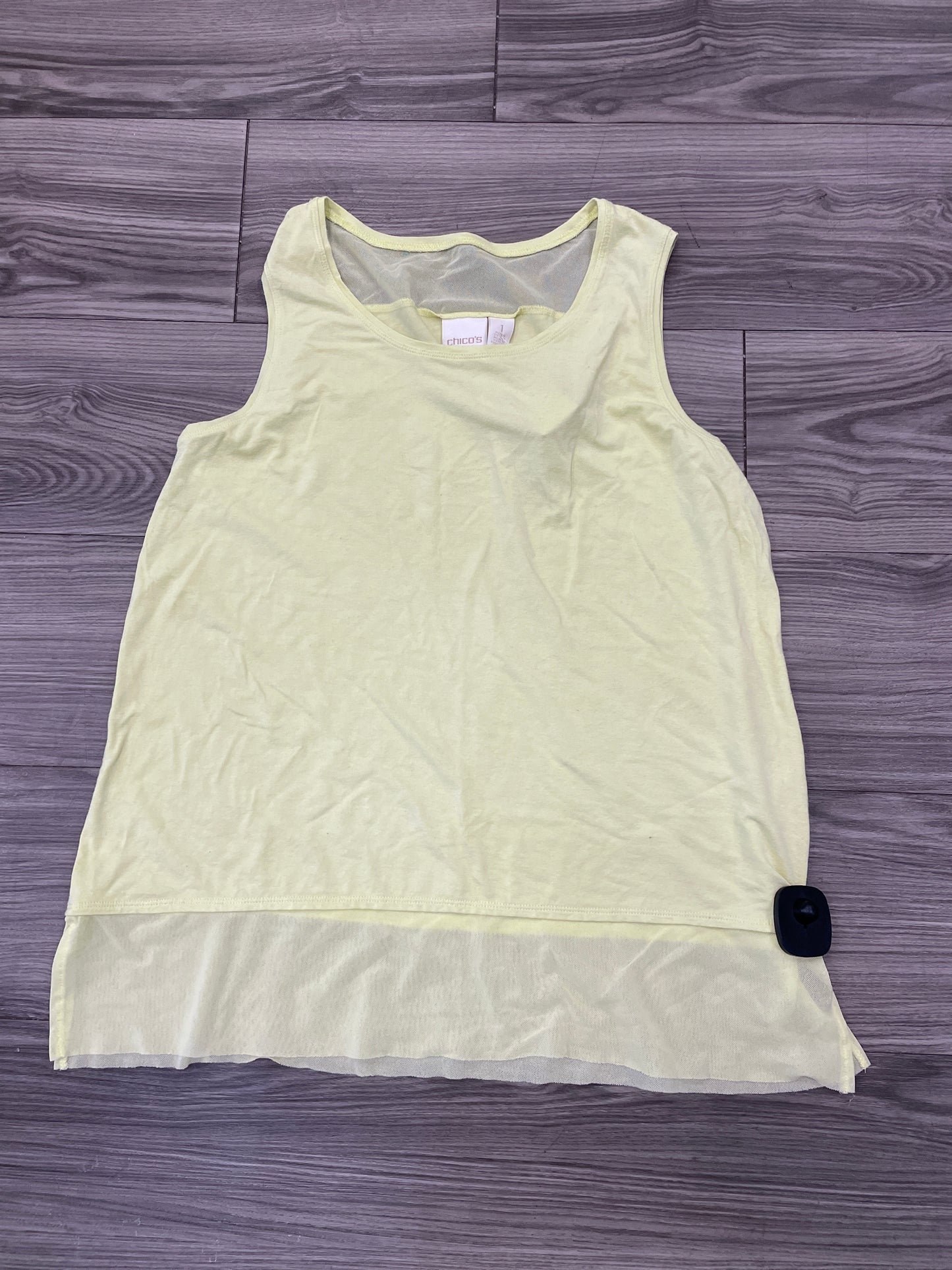 Tank Top By Chicos In Yellow, Size: Xl