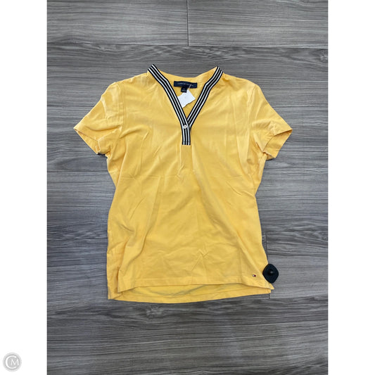 Top Short Sleeve Basic By Tommy Hilfiger In Yellow, Size: M