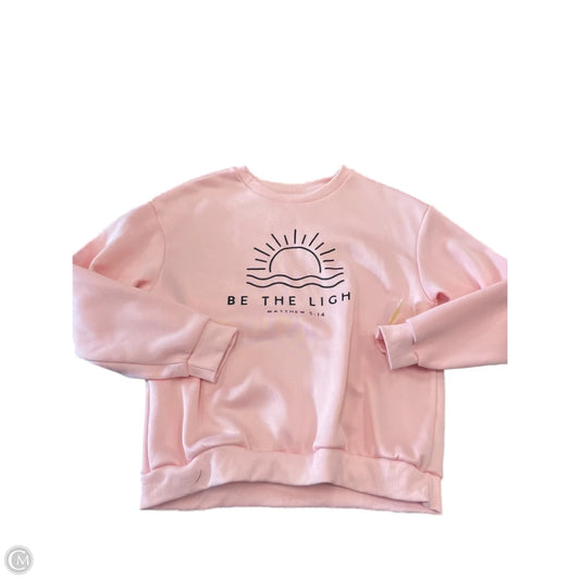 Sweatshirt Crewneck By Shein In Pink, Size: L