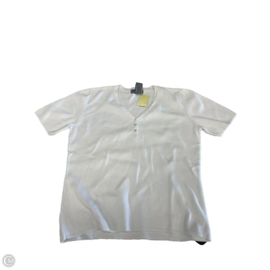 Top Short Sleeve By Designer Originals In White, Size: M