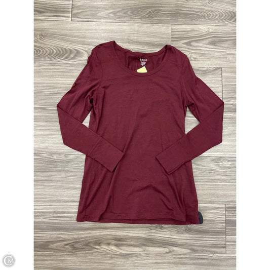 Top Long Sleeve Basic By Ana In Maroon, Size: S