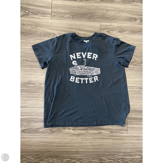 Top Short Sleeve By Maurices In Grey, Size: Xl