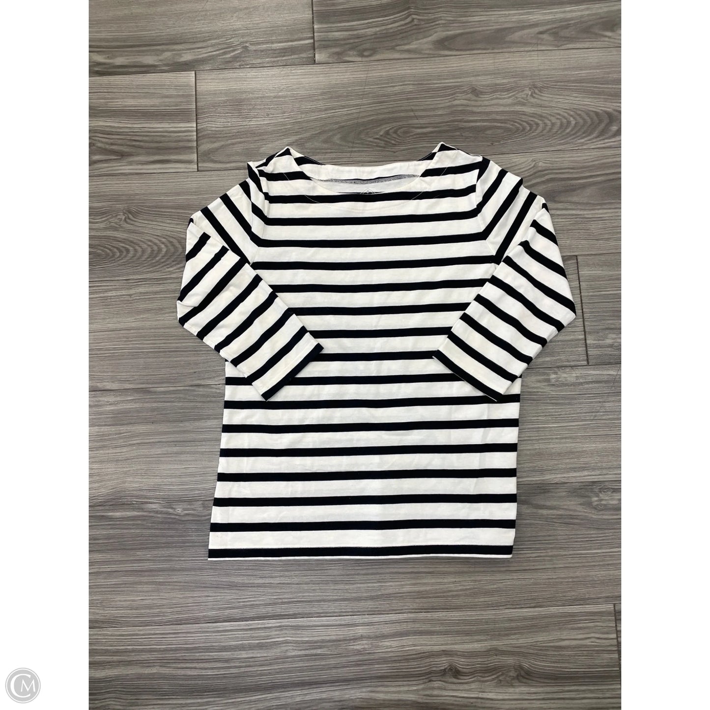 Top Long Sleeve By St Johns Bay In Striped Pattern, Size: M