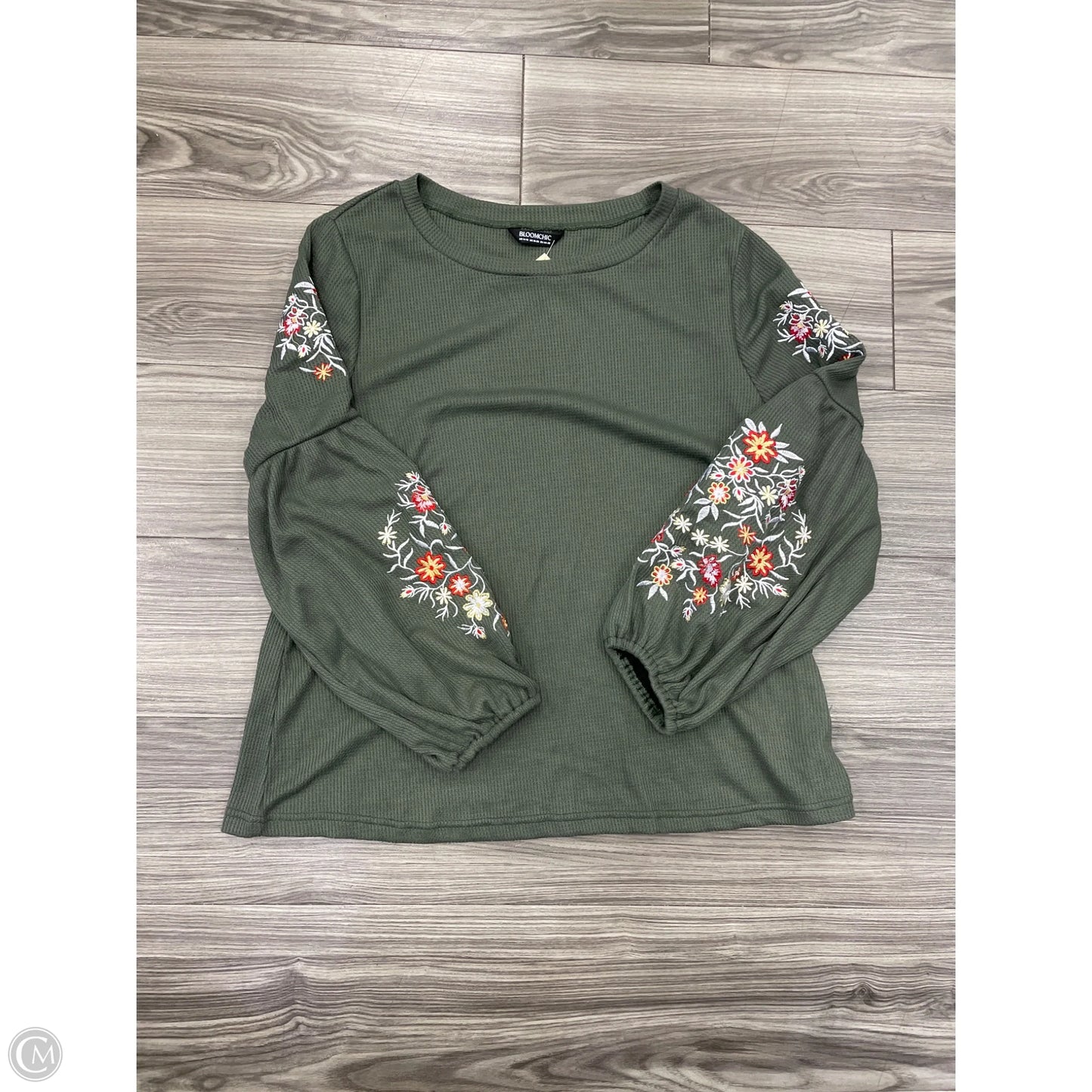 Top Long Sleeve By Bloomchic In Green, Size: Xl