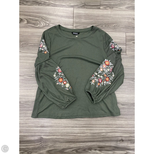 Top Long Sleeve By Bloomchic In Green, Size: Xl