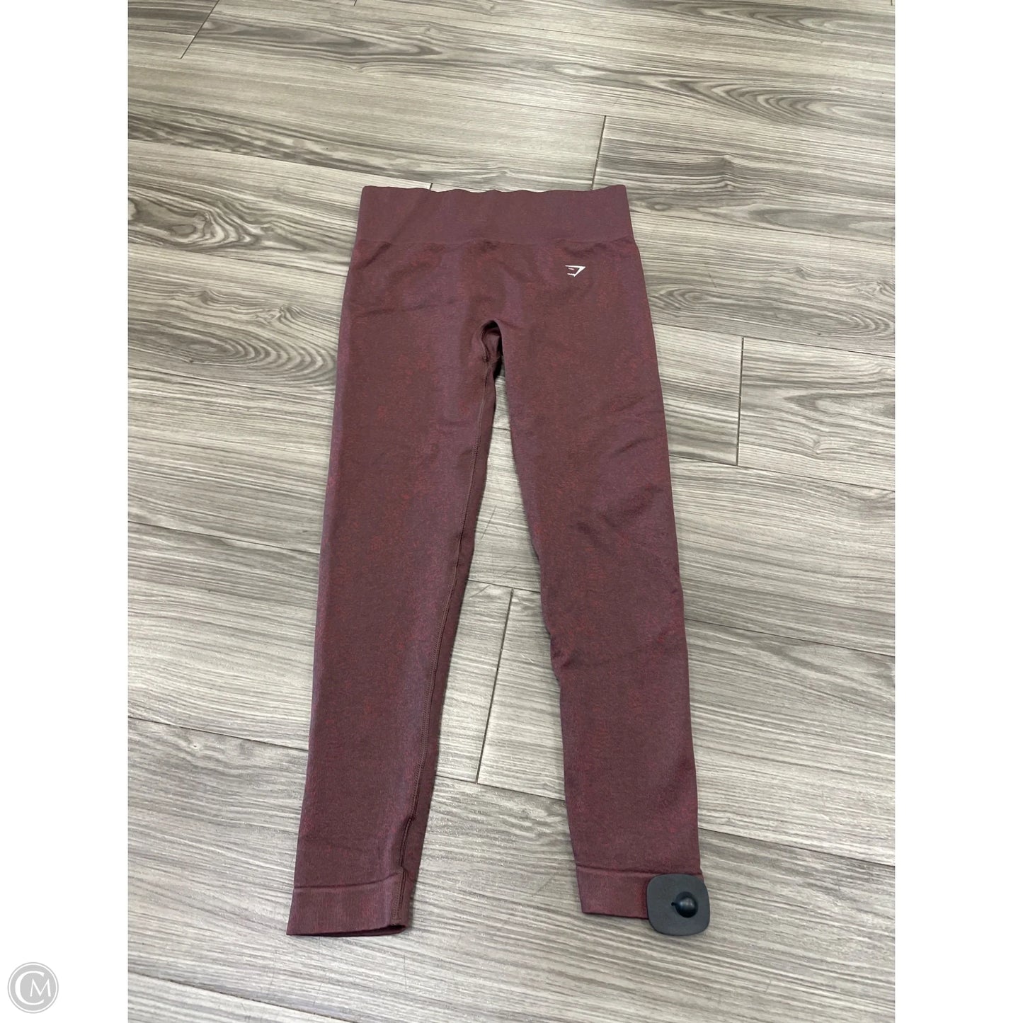 Athletic Leggings By Gym Shark In Maroon, Size: L
